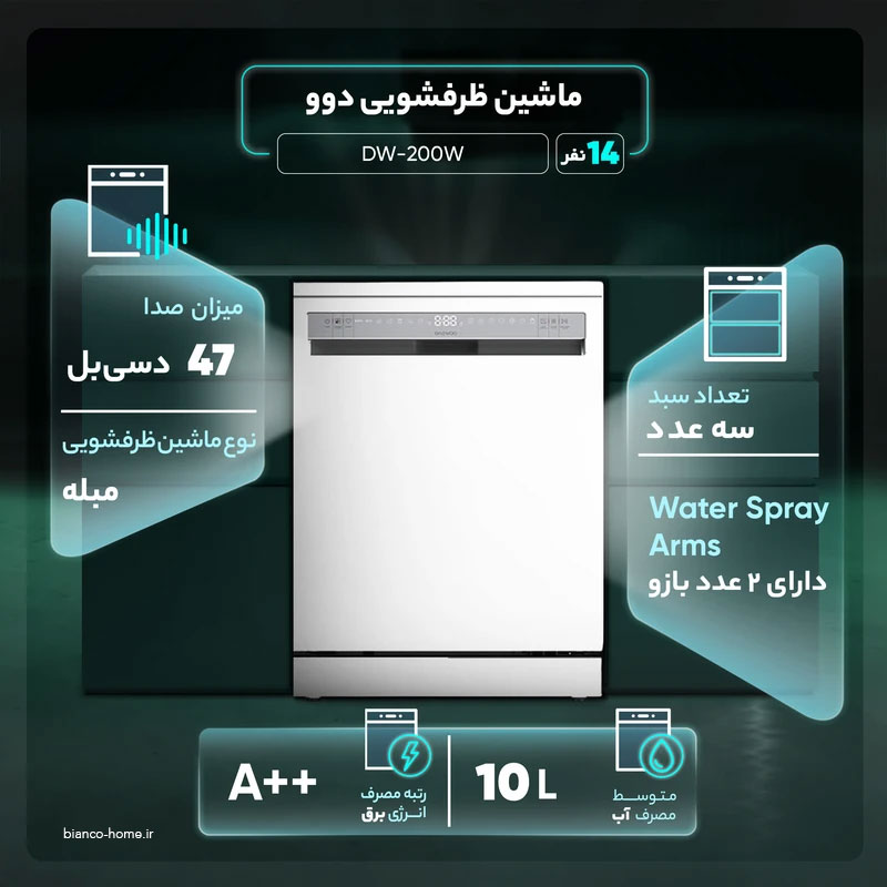 deawoo-dw200-1 ماشین ظرفشویی ۱۴ نفره دوو مدل DW-200 - Image 8
